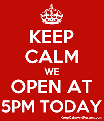 The image for DINNER ONLY TODAY - OPEN AT 5 P.M.